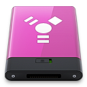 Pink Firewire W Icon 128x128 png